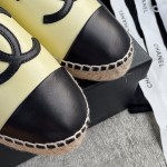 CHANEL fisherman shoes custom mixed sheepskin imported leather embryo leather upper soft inner cushion sheepskin