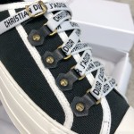 DIOR alphabet shoes black Water-dyed sheepskin inside Private moulded outsole Private moulded brass buckle