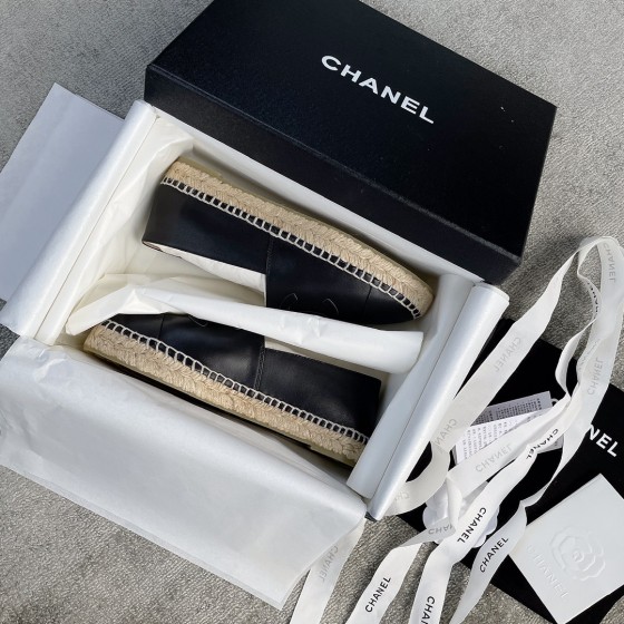 CHANEL fisherman shoes custom mixed sheepskin imported leather embryo leather upper soft inner cushion sheepskin