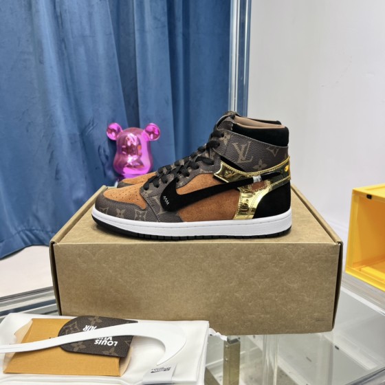 Louis Vuitton Nik Air Jorda 1 Low AJ1 Jordan generation low to help classic retro cultural leisure sports basketball shoes