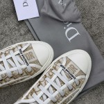 DIOR Antique Style Cloth Shoes Gold Full electric embroidery Water-dyed sheepskin lining Private moulded outsole