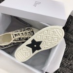 DIOR Antique Collection Blue letters Full electric embroidery Water-dyed sheepskin lining Private moulded outsole