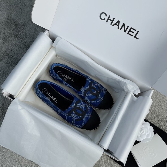 CHANEL fisherman shoes custom mixed sheepskin imported leather embryo leather upper soft inner cushion sheepskin