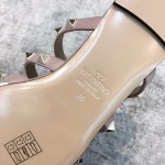 Valentino VT Collection Three Strap Flat Heel Slipper Patent Leather White