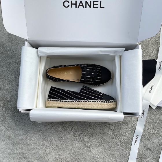 CHANEL fisherman shoes custom mixed sheepskin imported leather embryo leather upper soft inner cushion sheepskin