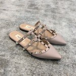 Valentino VT Collection Three Strap Flat Heel Slipper Taro