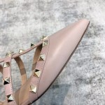 Valentino VT Collection Three Strap Flat Heel Slipper Taro