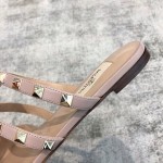 Valentino VT Collection Three Strap Flat Heel Slipper Taro