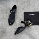 CHANEL early spring of this black and white colorful book bag buckle Mary Jane sheepskin lining genuine leather outsole