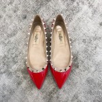 Valentino VT Collection Flats Patent Leather Red
