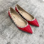 Valentino VT Collection Flats Patent Leather Red