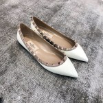 Valentino VT Collection Flats Patent Leather White