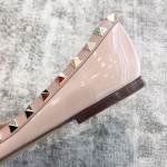 Valentino VT Collection Flats Patent Leather Nude Pink