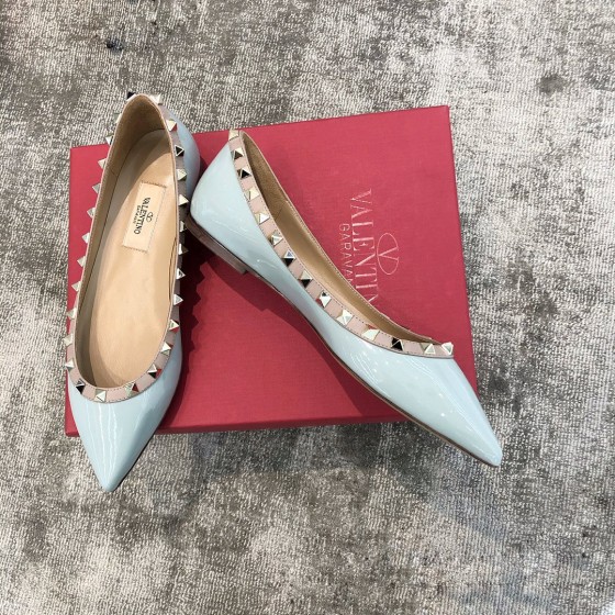 Valentino VT Collection Flats Patent Leather Blue