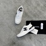 Autumn and winter explosion Chanel sneakers imported lychee grain cowhide breathable network TPU outsole