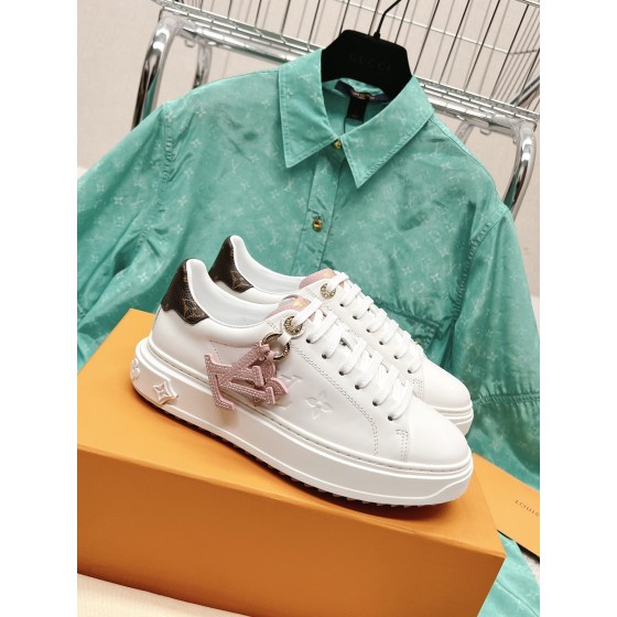 Louis Vuitton x Yayoi Kusama cooperation model classic white shoes 𝐓𝐢𝐦𝐞 𝐨𝐮𝐭 wave point sneakers