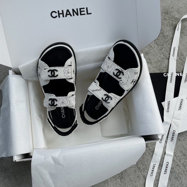 CHANEL new color bow sandals classic beach shoes every year the new color