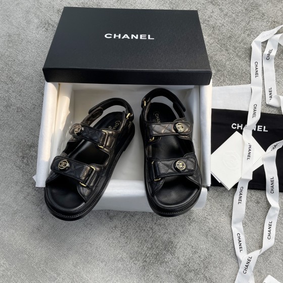 CHANEL new color bow sandals classic beach shoes every year the new color
