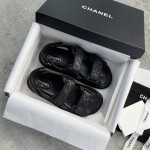 CHANEL new color bow sandals classic beach shoes every year the new color