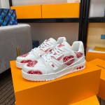 Louis Vuitton couple models DIY buckle sneakers sneakers