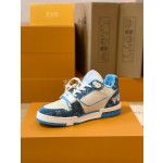 Louis Vuitton Trainer sneakers for couples, style 1A98UX