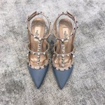 Valentino VT Collection Two Strap Mid Heel 10cm Haze Blue