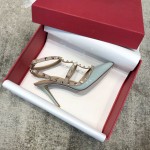 Valentino VT Collection Two Strap Mid Heel 10cm Blue