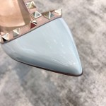 Valentino VT Collection Two Strap Mid Heel 10cm Blue