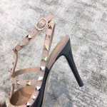 Valentino VT Collection Two Strap Mid Heel 10cm Black