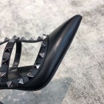 Valentino VT Collection Two Strap Mid Heel 10cm Black