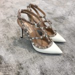 Valentino VT Collection Two Strap Mid Heel 10cm White