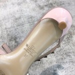 Valentino VT Collection One strap slant heel slipper 6.5CM Patent leather pink