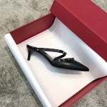 Valentino VT Collection One strap slant heel tow 6.5CM Black