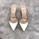 Valentino VT Collection One strap slant heel tow 6.5CM White