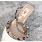 Valentino VT Collection One strap slant heel tow 6.5CM White