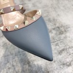 Valentino VT Collection One Strap Slant Heel Drag 6.5CM Haze Blue