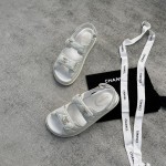 CHANEL new color bow sandals classic beach shoes every year the new color