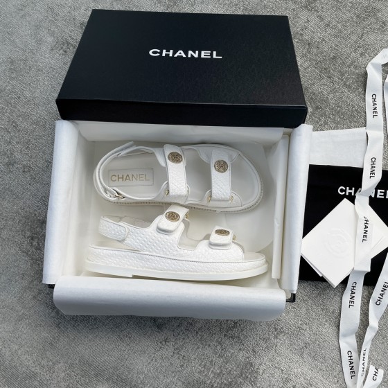 CHANEL new color bow sandals classic beach shoes every year the new color