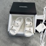 CHANEL new color bow sandals classic beach shoes every year the new color