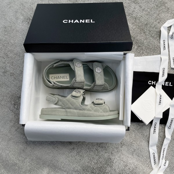 CHANEL new color bow sandals classic beach shoes every year the new color
