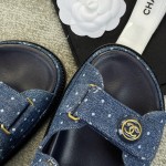 CHANEL new color bow sandals classic beach shoes every year the new color