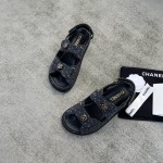 CHANEL new color bow sandals classic beach shoes every year the new color