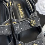 CHANEL new color bow sandals classic beach shoes every year the new color