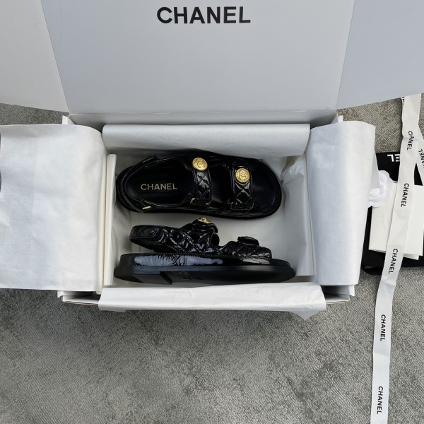 CHANEL new color bow sandals classic beach shoes every year the new color