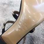 Valentino VT Collection Triple Strap Chunky Heel 6cm Black