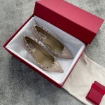 Valentino VT high heeled single 8.5CM patent leather nude