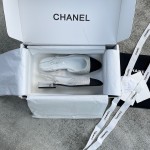 CHANEL classic sling back back hollow sandals Italy high density leather outsole