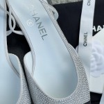 CHANEL classic sling back back hollow sandals Italy high density leather outsole