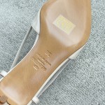 Valentino V Buckle Heel 4CM Kitten Heel White