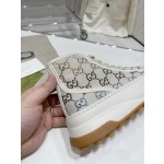 Gucci Explosive Presbyopia Canvas Casual Platform Shoes